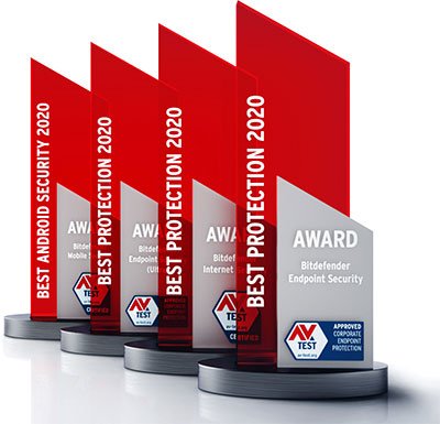 کسب ۴ جایزه برترین محافظت AV-TEST توسط بیت دیفندر